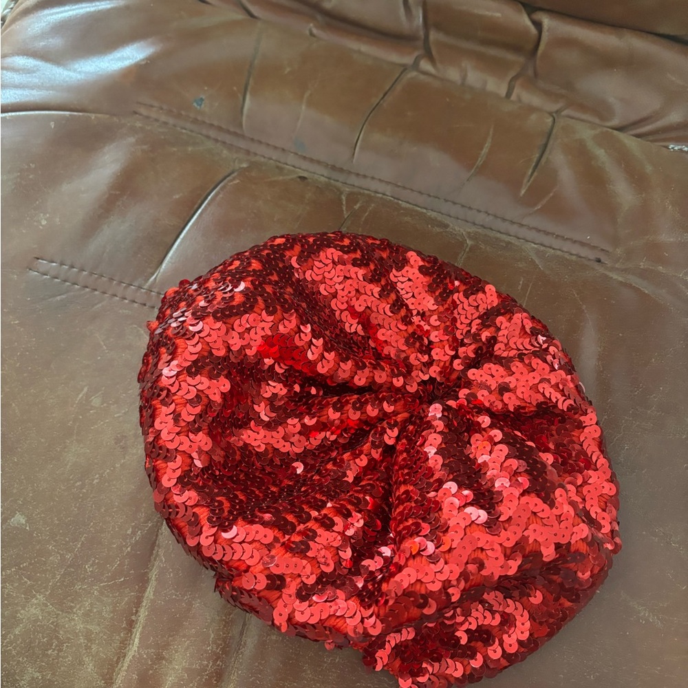 Red Sequin Beret/Beanie